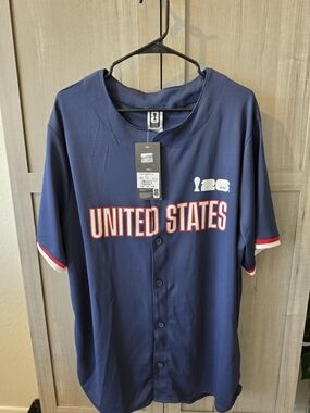 United States Navy Baseball Jersey with Button Front